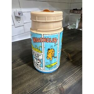 vtg 1982 aladdin industries heathcliff thermos no‎ top